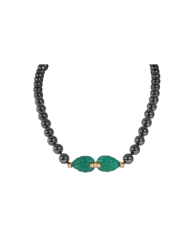 Elegant Rose Gold Jewelry For A Stylish Touch Cartier Patiala Hematite Beads & Diamond Necklace in 18K Yellow Gold 0.15 CTW Elegant Rose Gold Jewelry For A Stylish Touch Cartier Patiala Hematite Beads & Diamond Necklace in 18K Yellow Gold 0.15 CTW