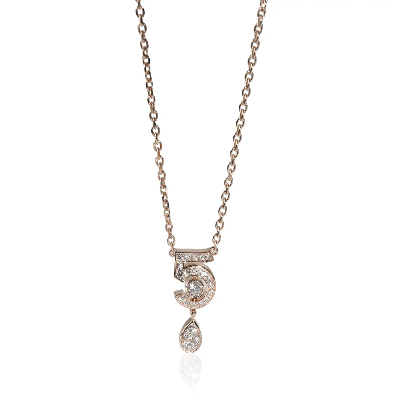 Buy More, Save More On Stunning Jewelry Pieces Chanel No. 5 Eternal Necklace in 18k Rose Gold 0.36 CTW Buy More, Save More On Stunning Jewelry Pieces Chanel No. 5 Eternal Necklace in 18k Rose Gold 0.36 CTW