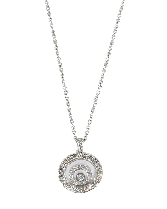 Jewelry Clearance Event – Stock Up Before It's Over Chopard Happy Spirit Circle Diamond Necklace in 18K White Gold 0.72 CTW Jewelry Clearance Event – Stock Up Before It's Over Chopard Happy Spirit Circle Diamond Necklace in 18K White Gold 0.72 CTW