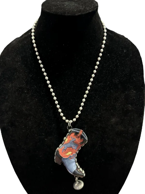 Personalized Jewelry Sale – Unique Gifts At Low Prices Cowboy Boot Charm Necklace In Silver Multi Personalized Jewelry Sale – Unique Gifts At Low Prices Cowboy Boot Charm Necklace In Silver Multi