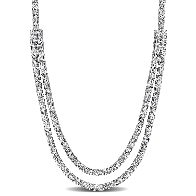 Last Chance To Grab Your Favorite Jewelry At A Discount Created Forever 5 7/8ct TW Lab-Grown Diamond Double Tennis Necklace 14k White Gold-17 in Last Chance To Grab Your Favorite Jewelry At A Discount Created Forever 5 7/8ct TW Lab-Grown Diamond Double Tennis Necklace 14k White Gold-17 in
