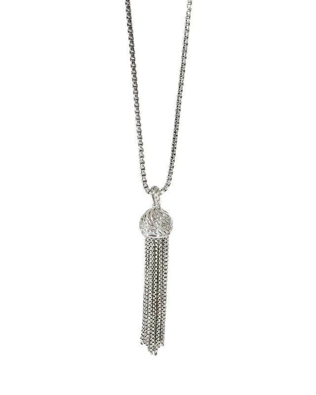 Once-A-Year Jewelry Sale – Grab Your Favorites Now David Yurman Cable Diamond Tassel Pendant in Sterling Silver Once-A-Year Jewelry Sale – Grab Your Favorites Now David Yurman Cable Diamond Tassel Pendant in Sterling Silver