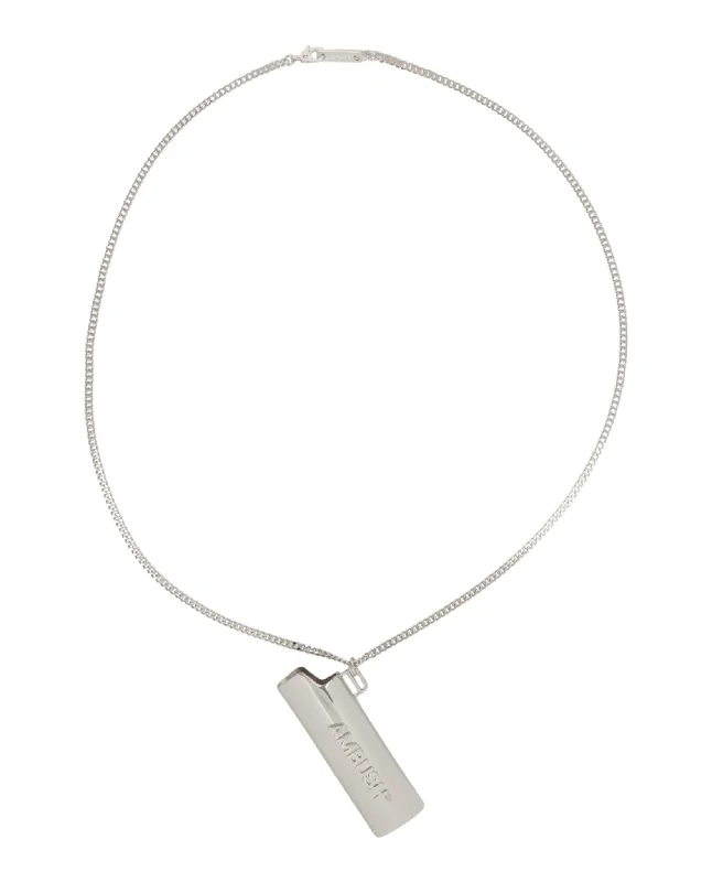 Clearance Sale On High-End Jewelry Collections Logo Lighter Case Chain Necklace