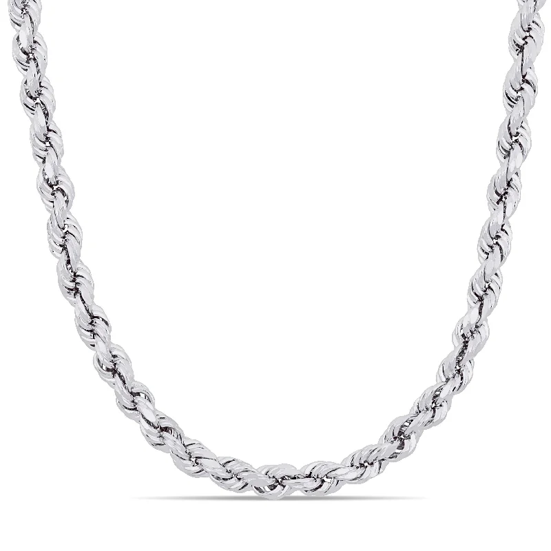 Celebrate Every Occasion With Sparkling Savings Mimi & Max 24 Inch Rope Chain Necklace in Sterling Silver with Lobster Clasp (5mm) Celebrate Every Occasion With Sparkling Savings Mimi & Max 24 Inch Rope Chain Necklace in Sterling Silver with Lobster Clasp (5mm)