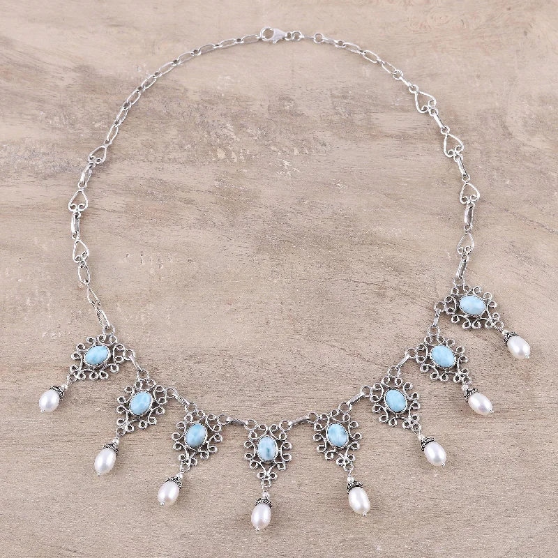 Ocean Halo Freshwater Pearl Necklace