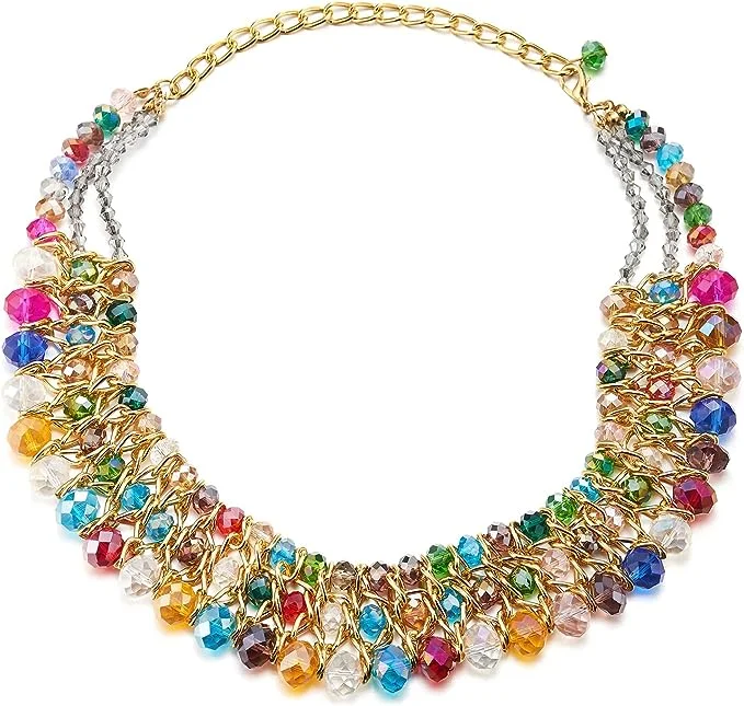 Discounted Jewelry For A Glamorous Look Products 18K Gold Multi Gemstone Necklace