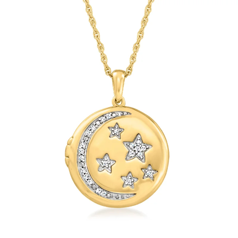 Luxury Jewelry Without The Luxury Price Tag Ross-Simons Diamond Celestial Locket Pendant Necklace in 18kt Gold Over Sterling Luxury Jewelry Without The Luxury Price Tag Ross-Simons Diamond Celestial Locket Pendant Necklace in 18kt Gold Over Sterling