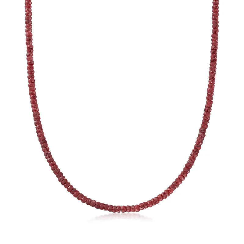 High-Quality Gemstone Jewelry For Special Occasions Ross-Simons Ruby Bead Necklace With 14kt Yellow Gold Magnetic Clasp High-Quality Gemstone Jewelry For Special Occasions Ross-Simons Ruby Bead Necklace With 14kt Yellow Gold Magnetic Clasp