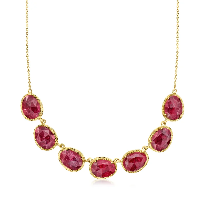 Big Discounts On Elegant Jewelry Collections Ross-Simons Ruby Necklace in 18kt Gold Over Sterling Big Discounts On Elegant Jewelry Collections Ross-Simons Ruby Necklace in 18kt Gold Over Sterling