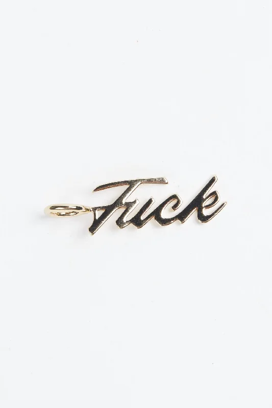 Limited-Time Offer On Premium Jewelry Collections Script Pendant F*ck In Gold