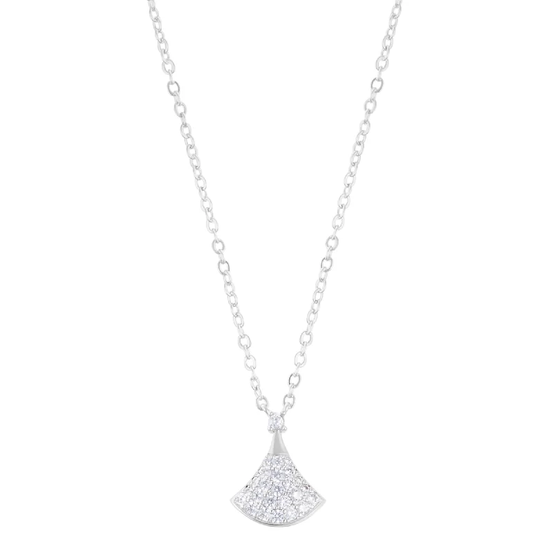 Limited-Stock Jewelry Sale – Once It's Gone, It's Gone Sterling Silver Plated Pave CZ Leaf Pendant Necklace Limited-Stock Jewelry Sale – Once It's Gone, It's Gone Sterling Silver Plated Pave CZ Leaf Pendant Necklace