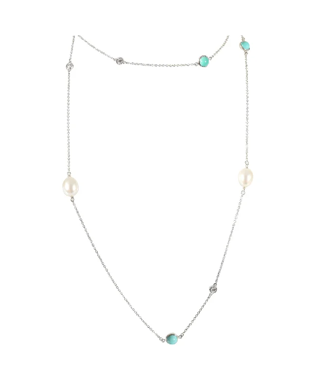 Bohemian-Inspired Jewelry For Free-Spirited Fashion Tiffany & Co. Elsa Peretti Color by the Yard Sprinkle Necklace in Silver 0.2 CTW