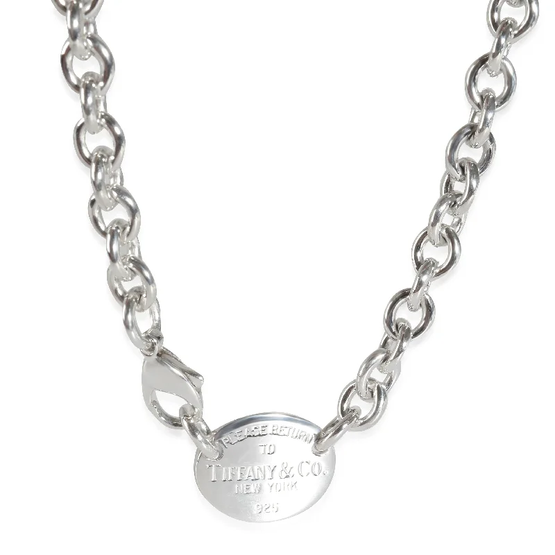 Trending Jewelry Now Available At Exclusive Prices Tiffany & Co. Return To Tiffany Oval Tag Necklace in Sterling Silver