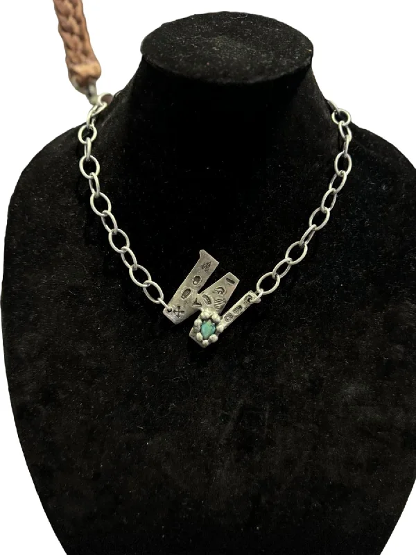 Affordable Luxury Jewelry – Style At A Great Price "w" Initial Necklace In Silver