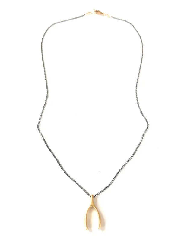 Special Sale On Handcrafted Jewelry – Shop Today Wishbone Drop Necklace In Silver