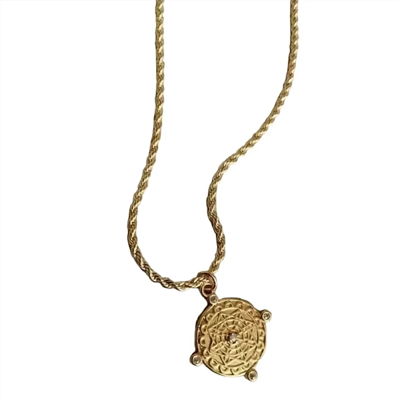 Clearance Sale On High-End Jewelry Collections Women's Compass Necklace In Gold