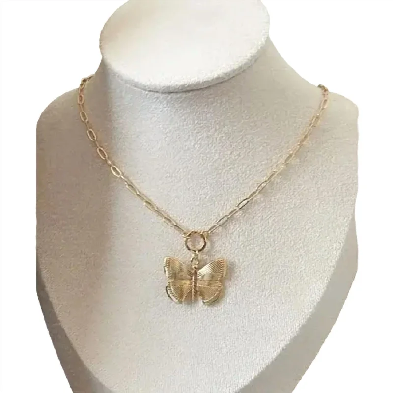 Seasonal Jewelry Sale – Upgrade Your Collection Women's Honey Butterfly Necklace In Gold Seasonal Jewelry Sale – Upgrade Your Collection Women's Honey Butterfly Necklace In Gold
