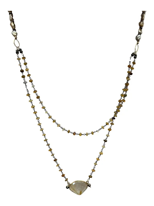 Exclusive Jewelry Markdowns – Limited-Time Offer Women's Ignite Layered Necklace In Yellow Stones