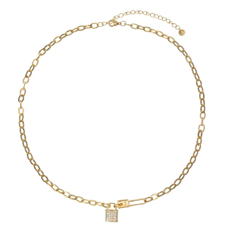 Shop Trending Jewelry With Exclusive Savings Women's Lock Necklace In Gold