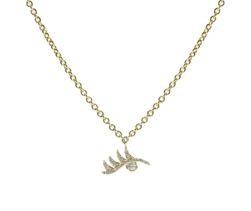 Personalized Jewelry Sale – Meaningful Gifts At Great Prices Women's Pave Wink Necklace In Yellow Gold Personalized Jewelry Sale – Meaningful Gifts At Great Prices Women's Pave Wink Necklace In Yellow Gold