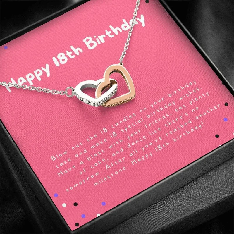 Elegant Jewelry, Affordable Luxury – Shop Now 18th Birthday Candles Interlocked Hearts Necklace - Necklace gifts for friend lovers parents brothers and sisters Elegant Jewelry, Affordable Luxury – Shop Now 18th Birthday Candles Interlocked Hearts Necklace - Necklace gifts for friend lovers parents brothers and sisters