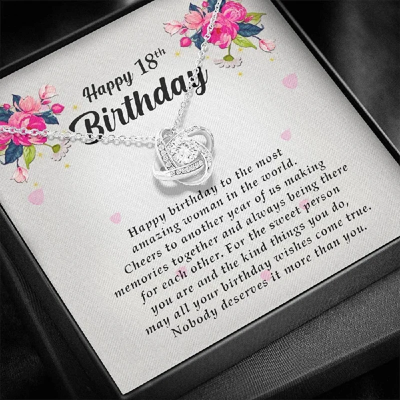 Handcrafted Beauty At Affordable Prices 18th Birthday Necklace Love Knot Necklace Eighteenth Birthday Card for Best Friend Jewelry for Women Friends Handcrafted Beauty At Affordable Prices 18th Birthday Necklace Love Knot Necklace Eighteenth Birthday Card for Best Friend Jewelry for Women Friends