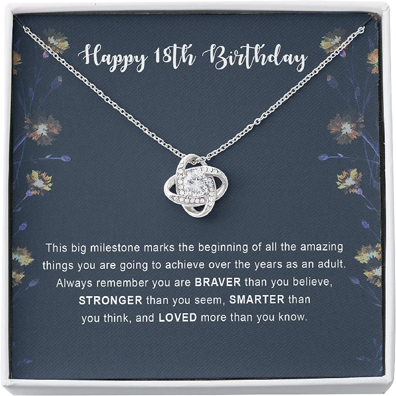 Shop Jewelry That Shines Without The High Price 18th Birthday Necklace Personalized Jewelry Gift - Love Knot Necklace 18th for Girls 18th Birthday Necklace 18th for Shop Jewelry That Shines Without The High Price 18th Birthday Necklace Personalized Jewelry Gift - Love Knot Necklace 18th for Girls 18th Birthday Necklace 18th for