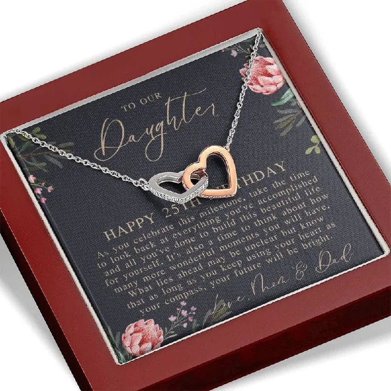 Grab Your Favorite Jewelry At The Lowest Prices 25th Birthday Necklace Gift For Daughter From Mom And Dad - Necklace For Daughter's 25th Birthday - To My Daughter Grab Your Favorite Jewelry At The Lowest Prices 25th Birthday Necklace Gift For Daughter From Mom And Dad - Necklace For Daughter's 25th Birthday - To My Daughter
