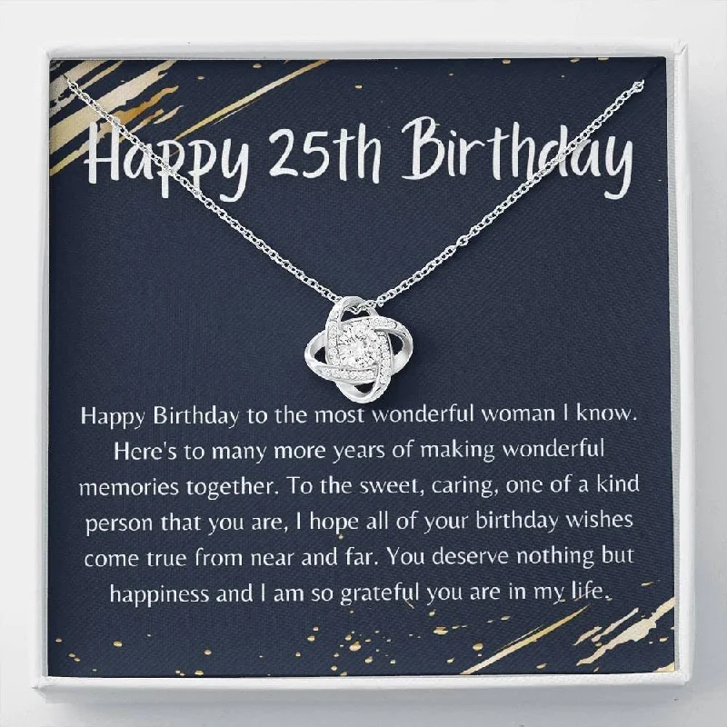 Fashion-Forward Jewelry At Incredible Prices 25th Birthday Necklace Love Knot Necklace 25th birthday gift for her love knot 25th birthday necklace gift necklace Fashion-Forward Jewelry At Incredible Prices 25th Birthday Necklace Love Knot Necklace 25th birthday gift for her love knot 25th birthday necklace gift necklace