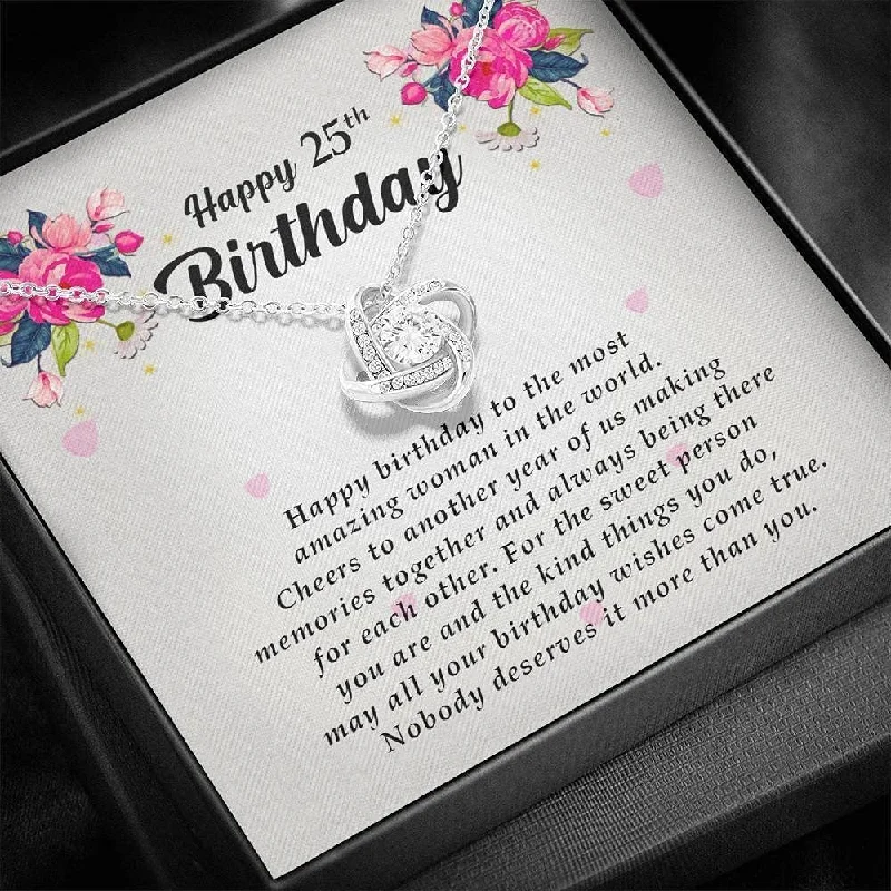 Fashion-Forward Jewelry At Incredible Prices 25th Birthday necklace Love Knot Necklace Twenty Fifth Birthday Card for Best Friend Jewelry for Women Friends Fashion-Forward Jewelry At Incredible Prices 25th Birthday necklace Love Knot Necklace Twenty Fifth Birthday Card for Best Friend Jewelry for Women Friends