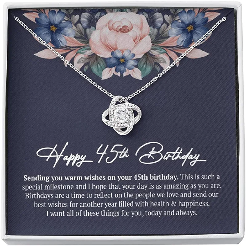 Buy More, Save More On Stunning Jewelry Pieces 45th Birthday Necklace White Gold Love Knot Necklace Forty Fifth For Women Friend 45th Birthday Unique Gift Necklace Buy More, Save More On Stunning Jewelry Pieces 45th Birthday Necklace White Gold Love Knot Necklace Forty Fifth For Women Friend 45th Birthday Unique Gift Necklace