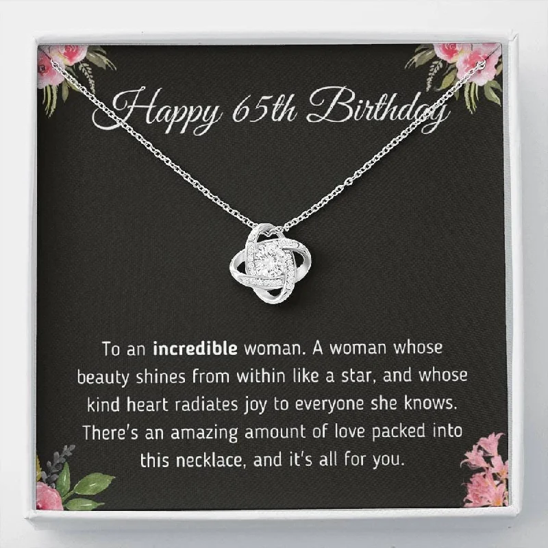 The Perfect Accessory For Less – Jewelry Sale Live 65th Birthday Necklace The Love Knot Necklace Jewelry Gift - For Woman Turning 65 – Necklace With Meaningful Message The Perfect Accessory For Less – Jewelry Sale Live 65th Birthday Necklace The Love Knot Necklace Jewelry Gift - For Woman Turning 65 – Necklace With Meaningful Message