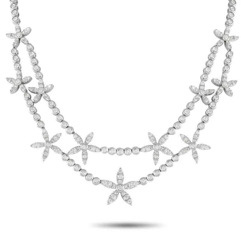 Stunning Statement Jewelry, Unbeatable Discounts Asprey Daisy 18K White Gold 5.76ct Diamond Necklace AD02-101424 Stunning Statement Jewelry, Unbeatable Discounts Asprey Daisy 18K White Gold 5.76ct Diamond Necklace AD02-101424