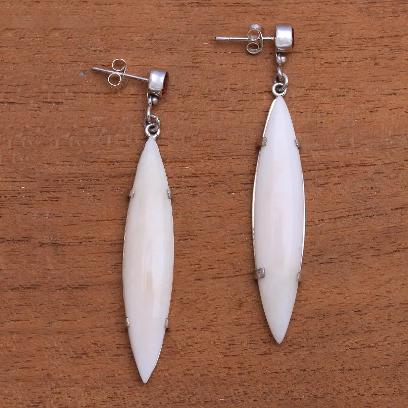Unmissable Jewelry Sale – Shop Before It's Too Late Beautiful Canoes Handmade Bone and Garnet Dangle Earrings from Bali Unmissable Jewelry Sale – Shop Before It's Too Late Beautiful Canoes Handmade Bone and Garnet Dangle Earrings from Bali