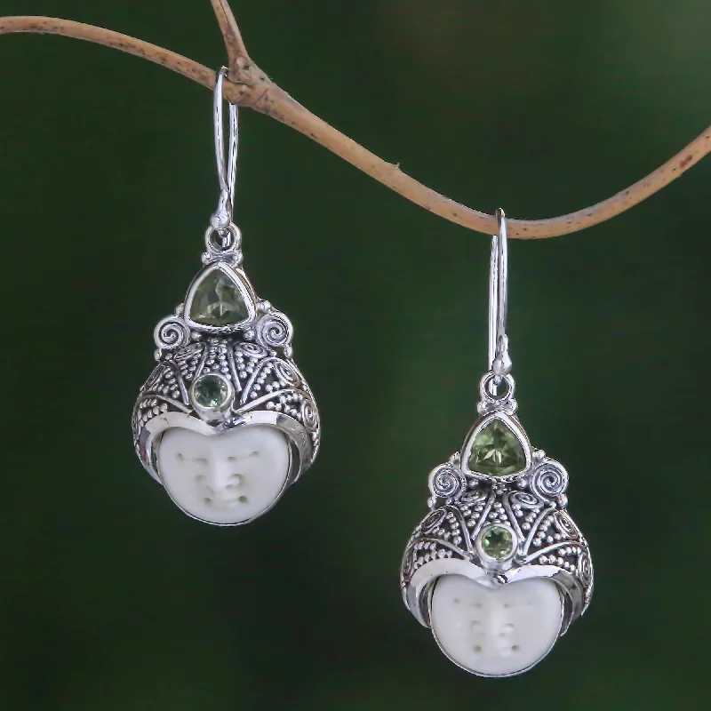 Jewelry Sale – Exclusive Styles At Lower Prices Celuk Pangeran Peridot and Carved Bone Dangle Earrings from Bali Jewelry Sale – Exclusive Styles At Lower Prices Celuk Pangeran Peridot and Carved Bone Dangle Earrings from Bali