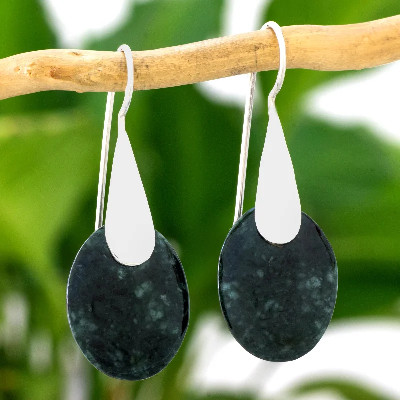 Handcrafted Jewelry Sale – Unique Designs At Low Prices Dark Maya Jungle Jade Dangle Earrings