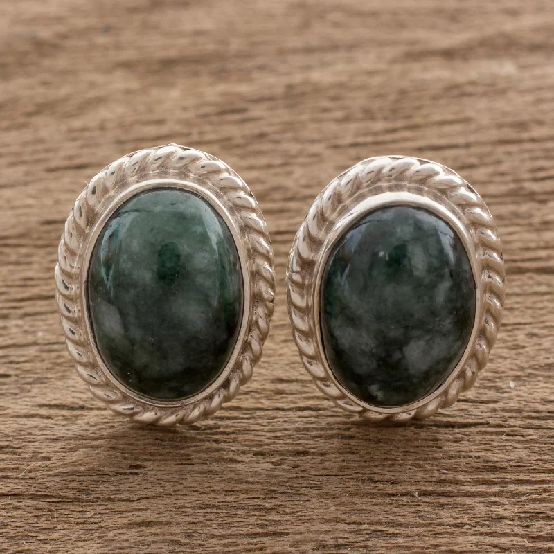 Huge Savings On Timeless Jewelry Collections Dark Mystique Jade  Button Earrings