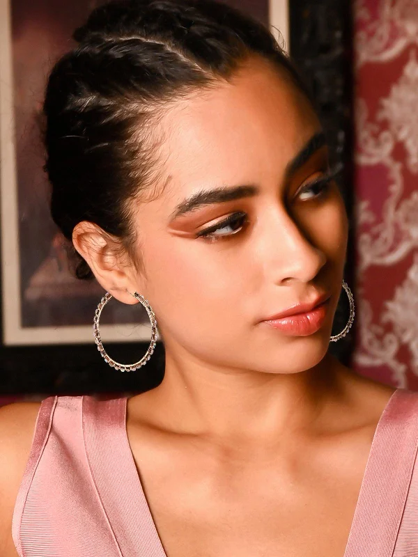 Unmissable Jewelry Sale – Shop Before It's Too Late Odette Women Gold-Tone Studded Hoop Earring Unmissable Jewelry Sale – Shop Before It's Too Late Odette Women Gold-Tone Studded Hoop Earring