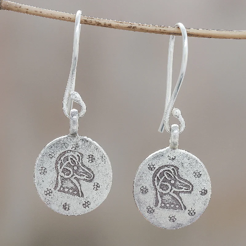 Dainty Floral Jewelry For Feminine Elegance Karen Aries Karen Silver Aries Dangle Earrings from Thailand Dainty Floral Jewelry For Feminine Elegance Karen Aries Karen Silver Aries Dangle Earrings from Thailand