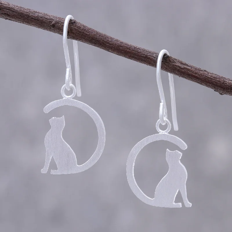 Personalized Jewelry Sale – Meaningful Gifts At Great Prices Long-tailed Cat Sterling Earrings