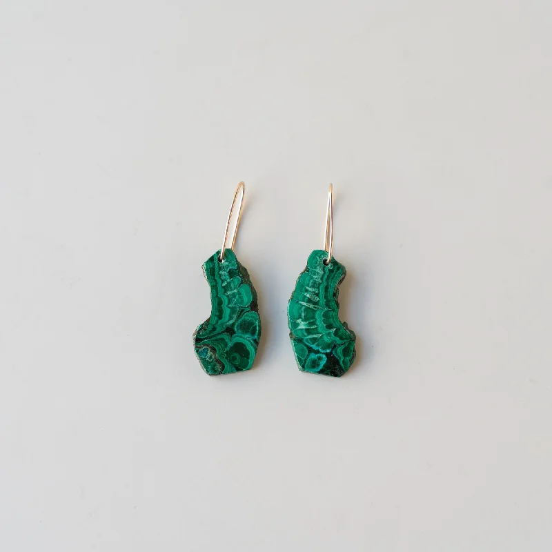 Limited-Time Jewelry Sale – Elegant Styles At Less Malachite Slice Stone Earrings