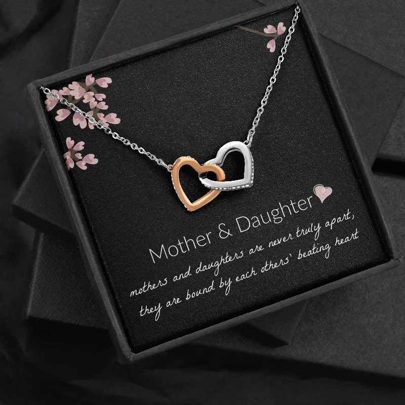 Exclusive Jewelry Offers – Shine For Less Mother and Daughter Necklace - Mother and Daughter Are Never Truly Apart Gift for Mother and Daughter Interlocking