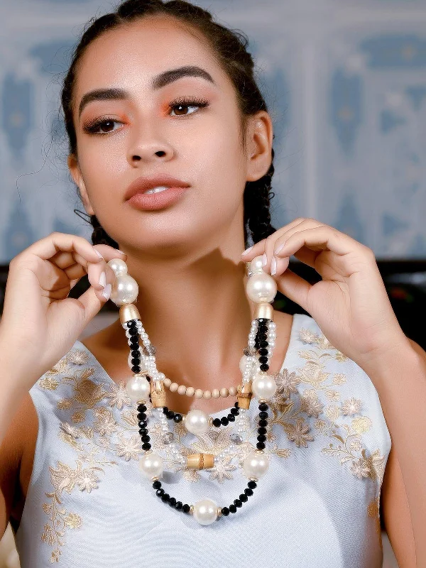 Gorgeous Jewelry, Limited-Time Savings Odette Women Multicolour Metal Beaded Necklace Gorgeous Jewelry, Limited-Time Savings Odette Women Multicolour Metal Beaded Necklace