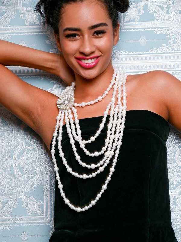 Must-Have Jewelry Pieces At Reduced Prices Odette Women White Rhinestones L Necklace Must-Have Jewelry Pieces At Reduced Prices Odette Women White Rhinestones L Necklace