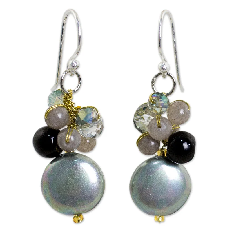 Premium Jewelry, Premium Discounts – Act Fast Night Reflections Quartz Beaded Hook Earrings Premium Jewelry, Premium Discounts – Act Fast Night Reflections Quartz Beaded Hook Earrings