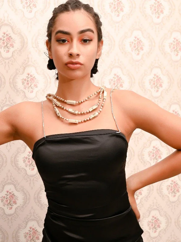 Bestselling Jewelry Now On Sale – Elevate Your Look Odette Women Peach Metal Necklace