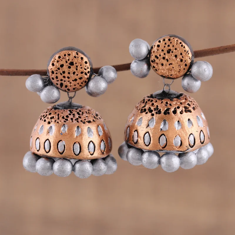 Timeless Beauty, Unbeatable Deals – Jewelry Sale On Rich Ambiance Gold and Silver-Tone Ceramic Dangle Earrings from India Timeless Beauty, Unbeatable Deals – Jewelry Sale On Rich Ambiance Gold and Silver-Tone Ceramic Dangle Earrings from India