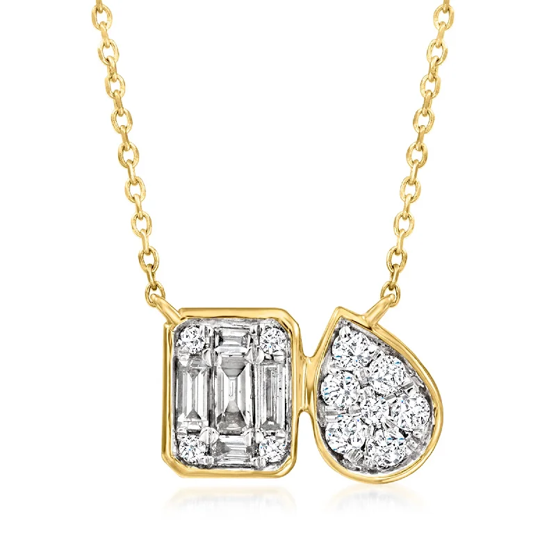 Affordable Elegance – Special Jewelry Sale Now Live Ross-Simons Lab-Grown Diamond Toi Et Moi Necklace in 14kt Yellow Gold Affordable Elegance – Special Jewelry Sale Now Live Ross-Simons Lab-Grown Diamond Toi Et Moi Necklace in 14kt Yellow Gold