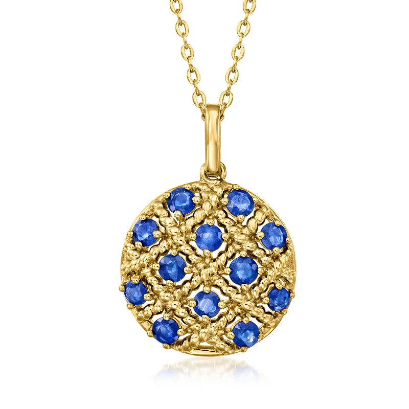 Don't Miss These Dazzling Jewelry Discounts Ross-Simons Sapphire Pendant Necklace in 18kt Gold Over Sterling Don't Miss These Dazzling Jewelry Discounts Ross-Simons Sapphire Pendant Necklace in 18kt Gold Over Sterling