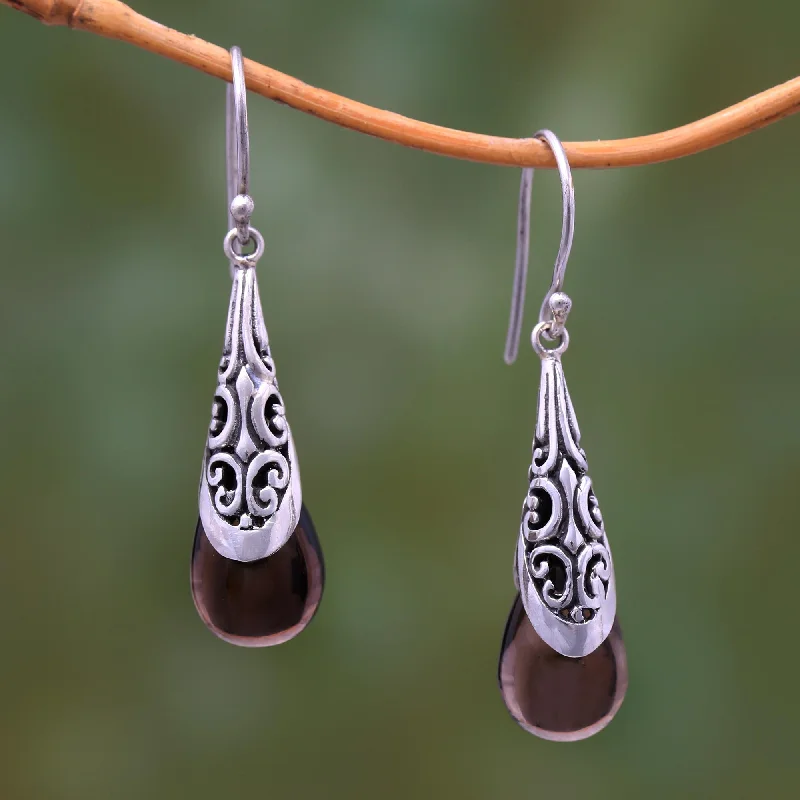 Best Jewelry Sale – Shop Exclusive Designs Now Sanur Elegance Weave Pattern Smoky Quartz Dangle Earrings from Bali Best Jewelry Sale – Shop Exclusive Designs Now Sanur Elegance Weave Pattern Smoky Quartz Dangle Earrings from Bali